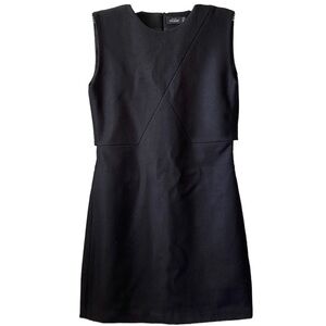 Kate Spade Saturday Black Wool Zip-back Shift Dress size 2